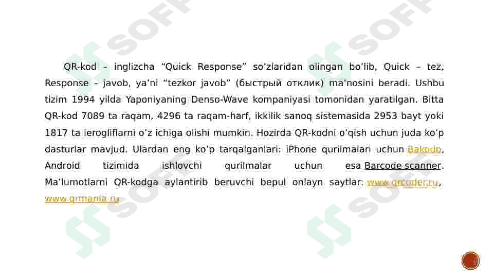 Adabiyotlarni identifikatsiyalash:QR-code 4