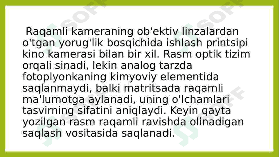 Raqamli fotoappart va kameralar 8