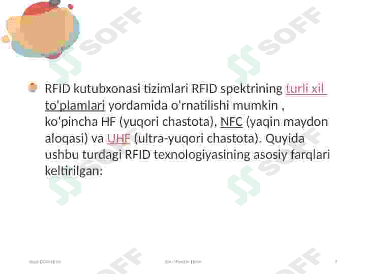 RFID Texnalogiyasi 7