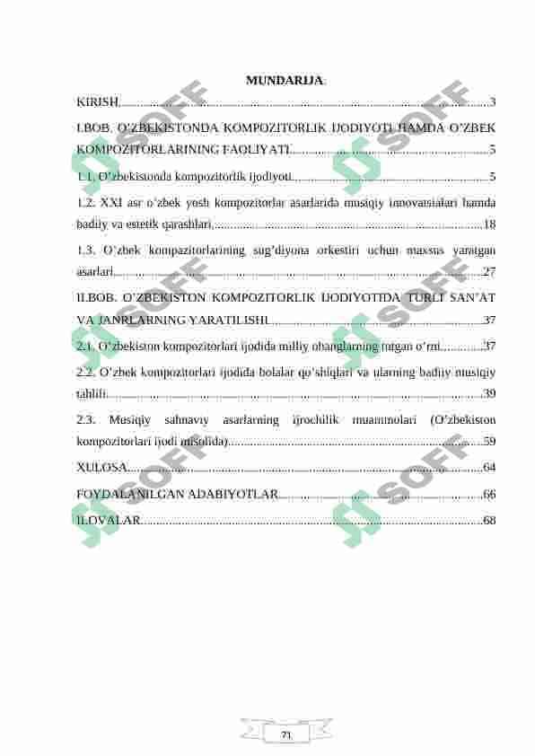 XXI  ASR  O’ZBEK  KOMPOZITORLARINING  YARATGAN ASARLARIDA  MILLIY  IJODIY  YONDASHUVLAR 2