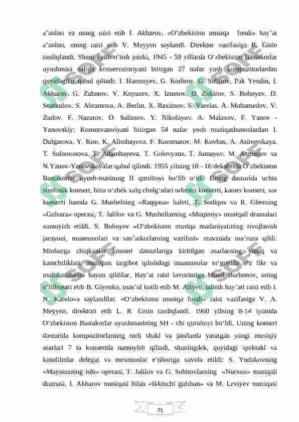 XXI  ASR  O’ZBEK  KOMPOZITORLARINING  YARATGAN ASARLARIDA  MILLIY  IJODIY  YONDASHUVLAR 8