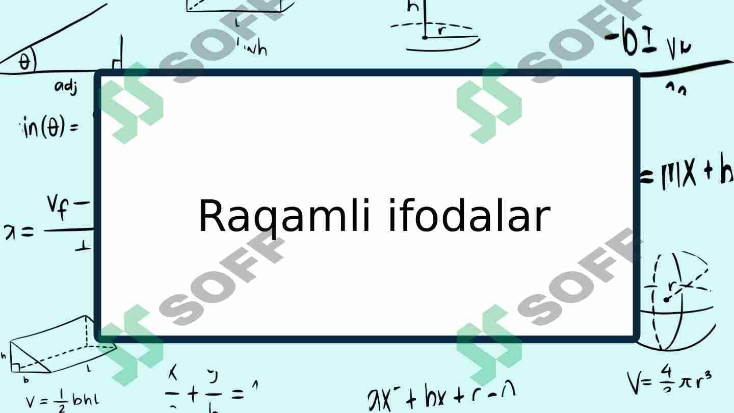 Raqamli ifodalar 1