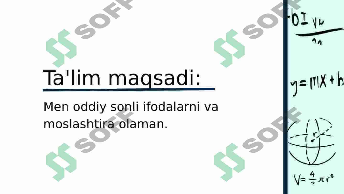 Raqamli ifodalar 2