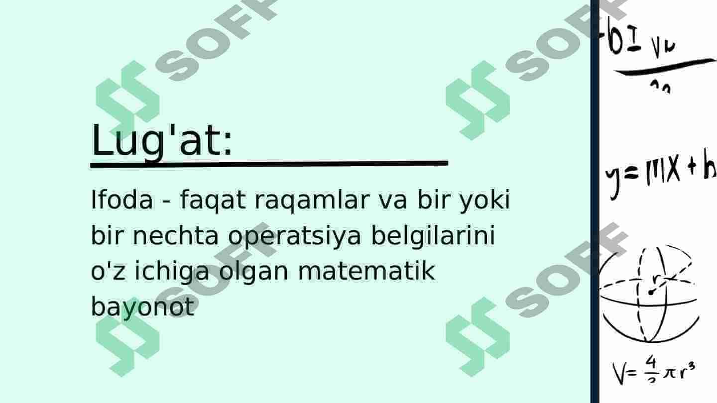 Raqamli ifodalar 3