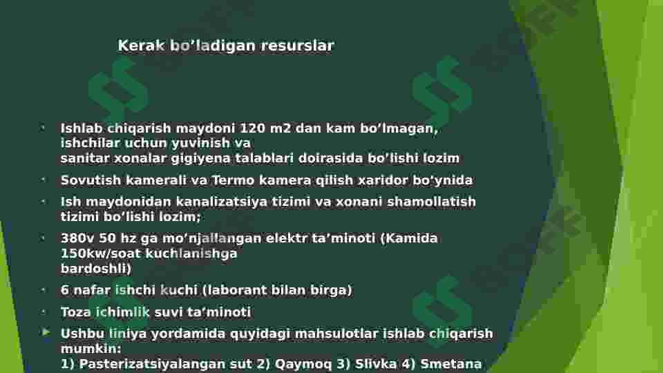 sut mahsulotlarini qayta ishlash 4