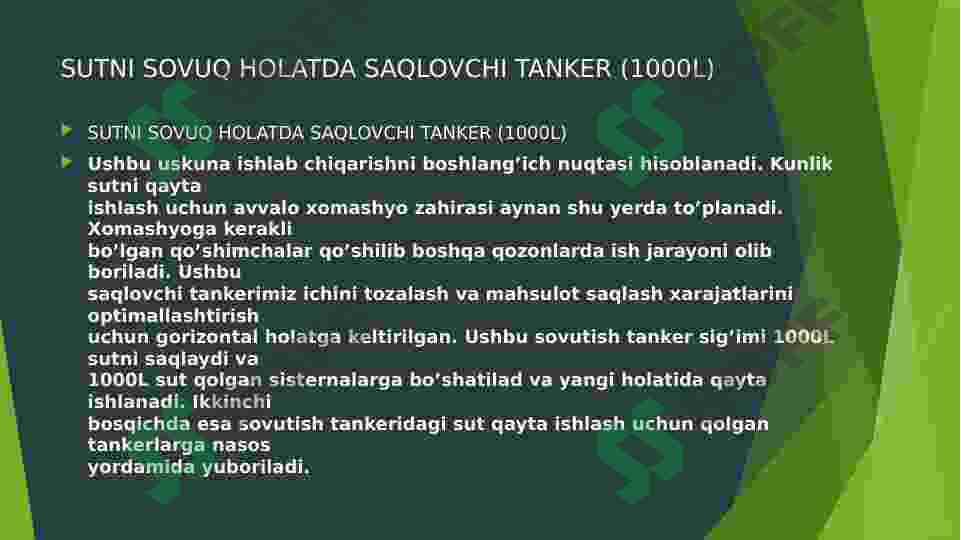 sut mahsulotlarini qayta ishlash 6