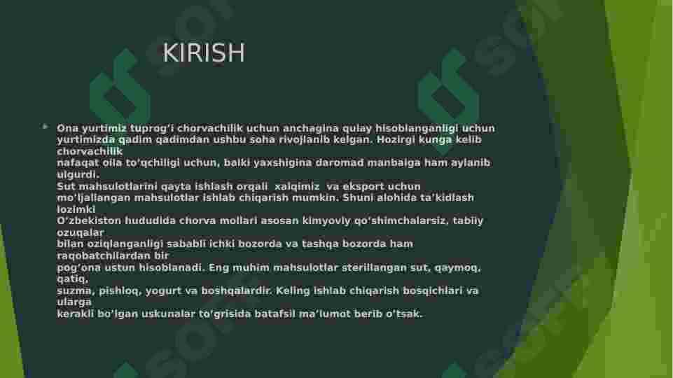Sutni qayta ishlash va sut mahsulotlarini  ishlab chiqarish liniyasi 3