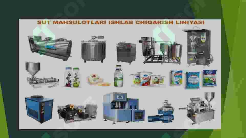 Sutni qayta ishlash va sut mahsulotlarini  ishlab chiqarish liniyasi 5