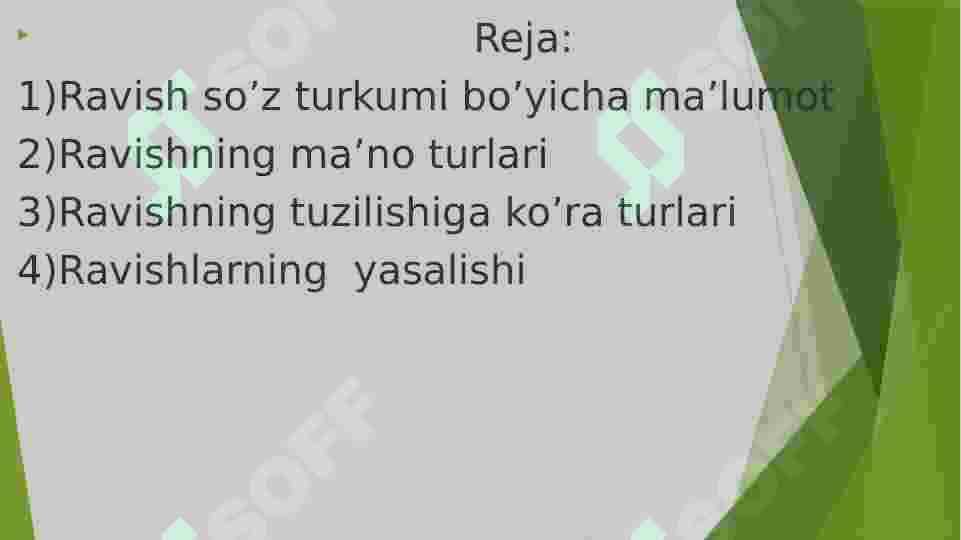 Ravish so'z turkumi 2