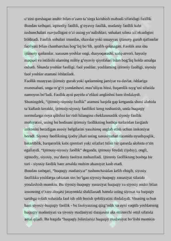 O’zbekistonda yoshlarga oid davlat siyosatining amalga oshirilishi. 7