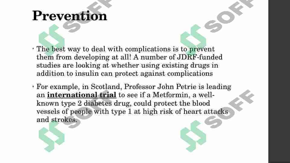 Research into complications . 2