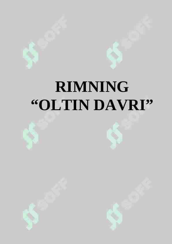 Rimning oltin davri 1