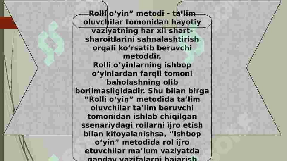 Rolli o’yinlar metodi 2