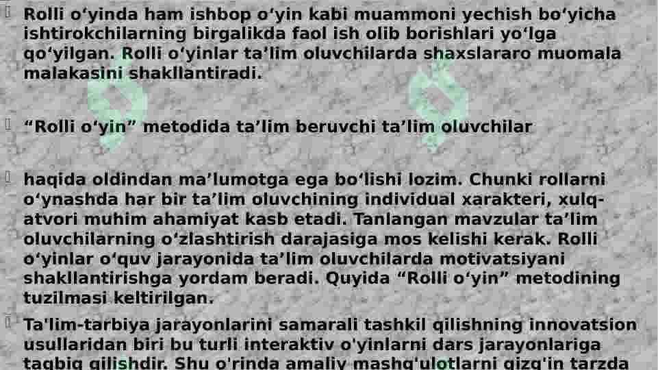Rolli o’yinlar metodi 3