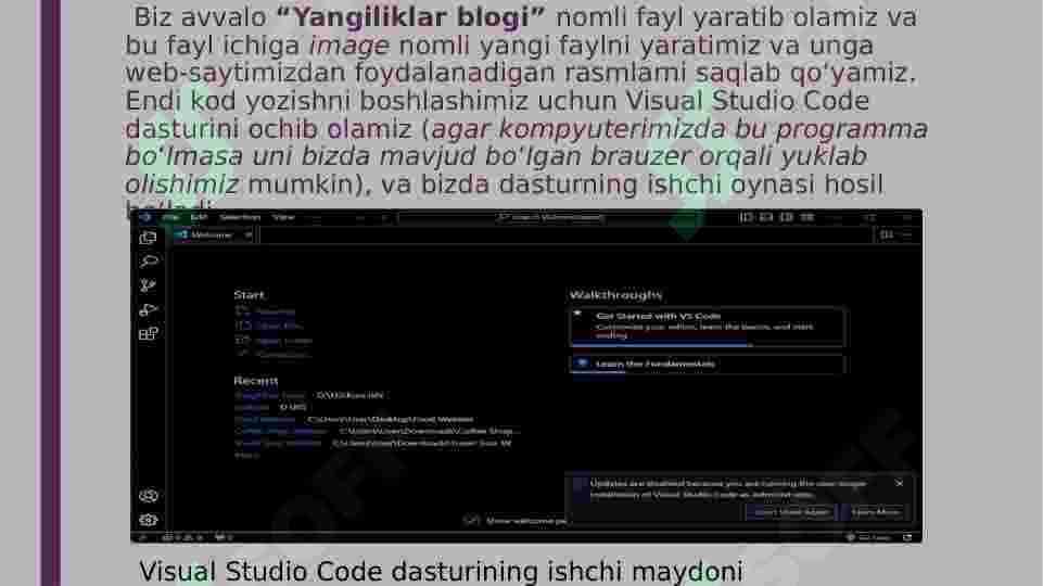 YANGILIKLAR BLOGI WEB-SAYTINI YARATISH 5