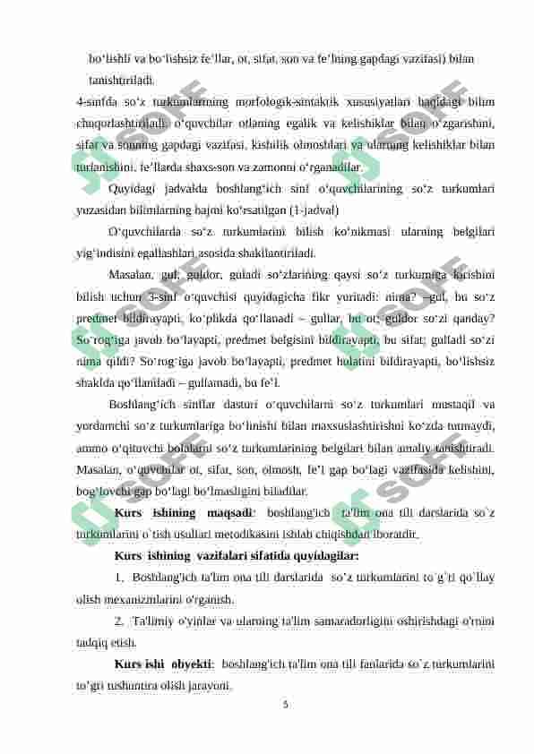 ONA TILI DARSLARIDA SO`Z TURKUMLARINI O`TISH USULLARI 5