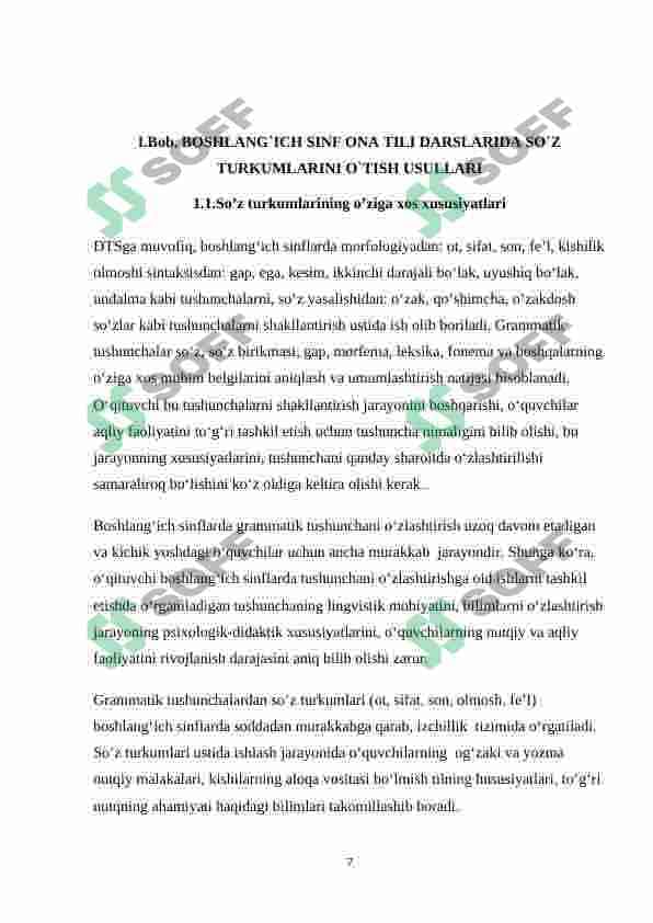 ONA TILI DARSLARIDA SO`Z TURKUMLARINI O`TISH USULLARI 7