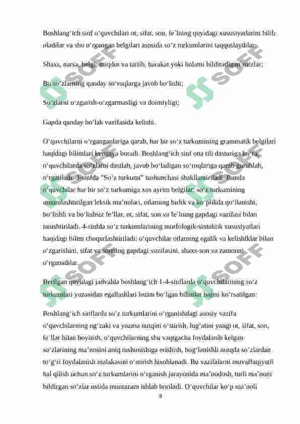 ONA TILI DARSLARIDA SO`Z TURKUMLARINI O`TISH USULLARI 8