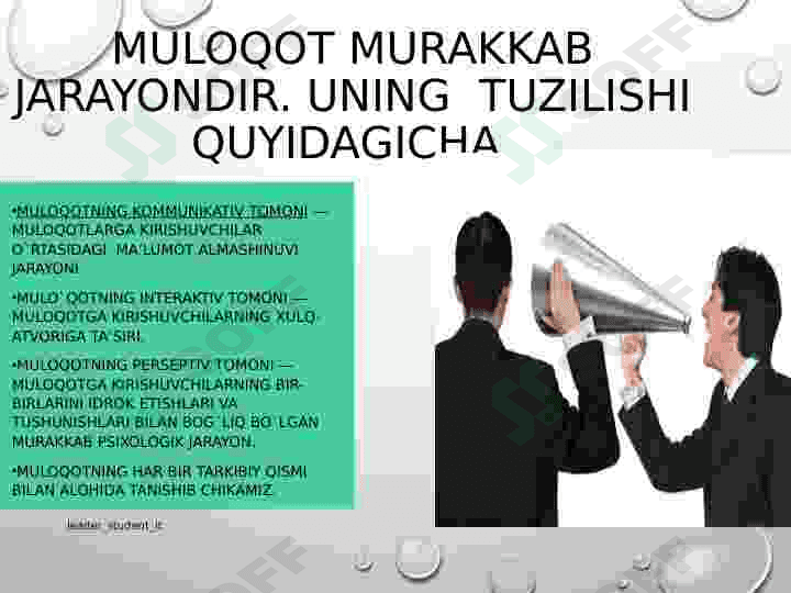 SHAXSLARARO MUNOSABATLARDA EGOISTIK MUNOSABATNING NAMOYONBO'LISHI 5