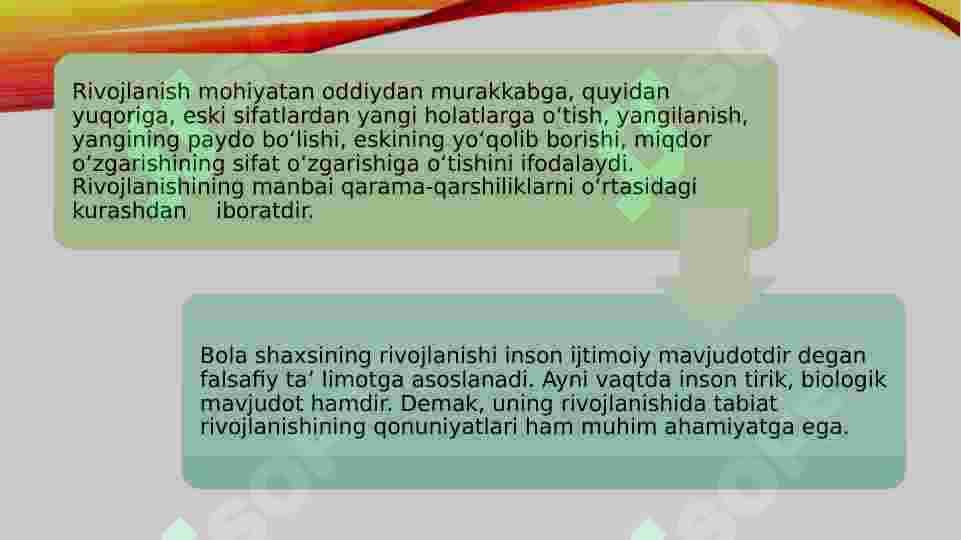 Shaxsning rivojlanishi, tarbiyasi va ijtimoiylashuvi ,tarbiya maqsadi va vazifalari 4
