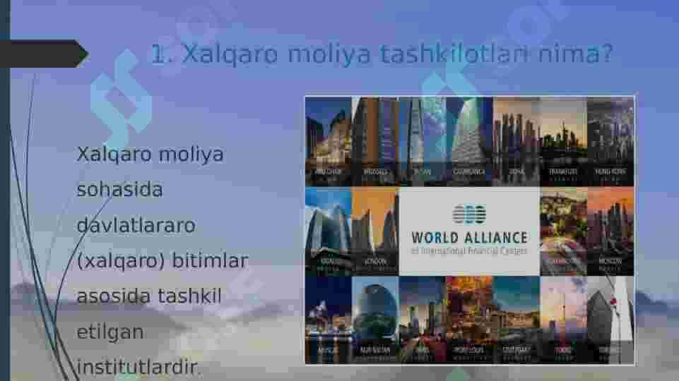 XALQARO MOLIYA INSTITUTLARI, ULARNING MAQSADI VA FUNKSIYALARI 3