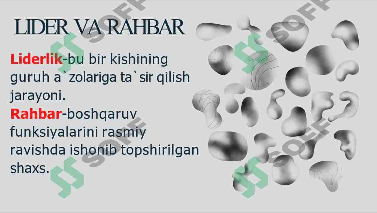 Rahbarlik va yetakchilik 2