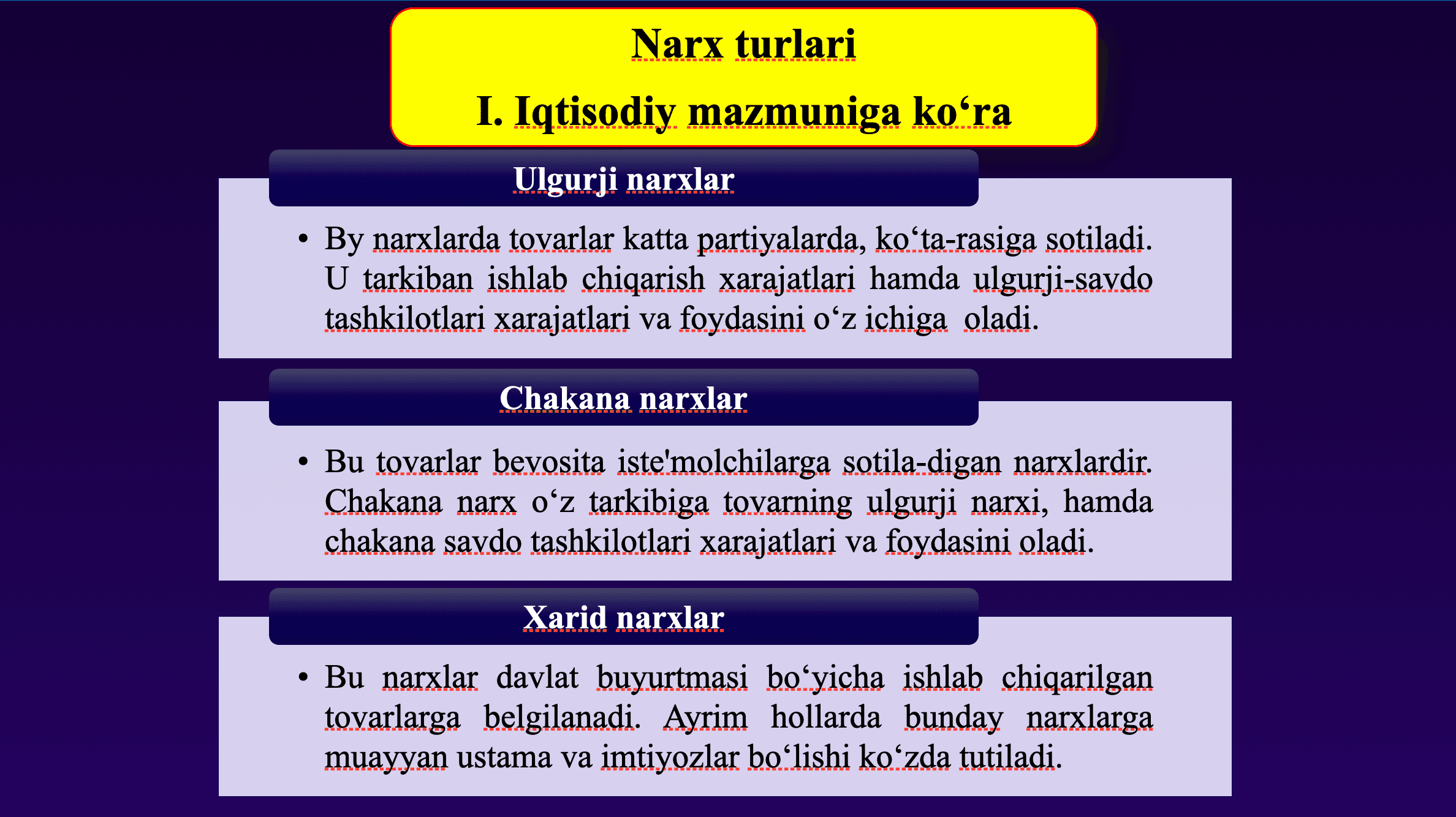IQTISODIYOTDA NARX VA UNING SHAKLLANISH 3
