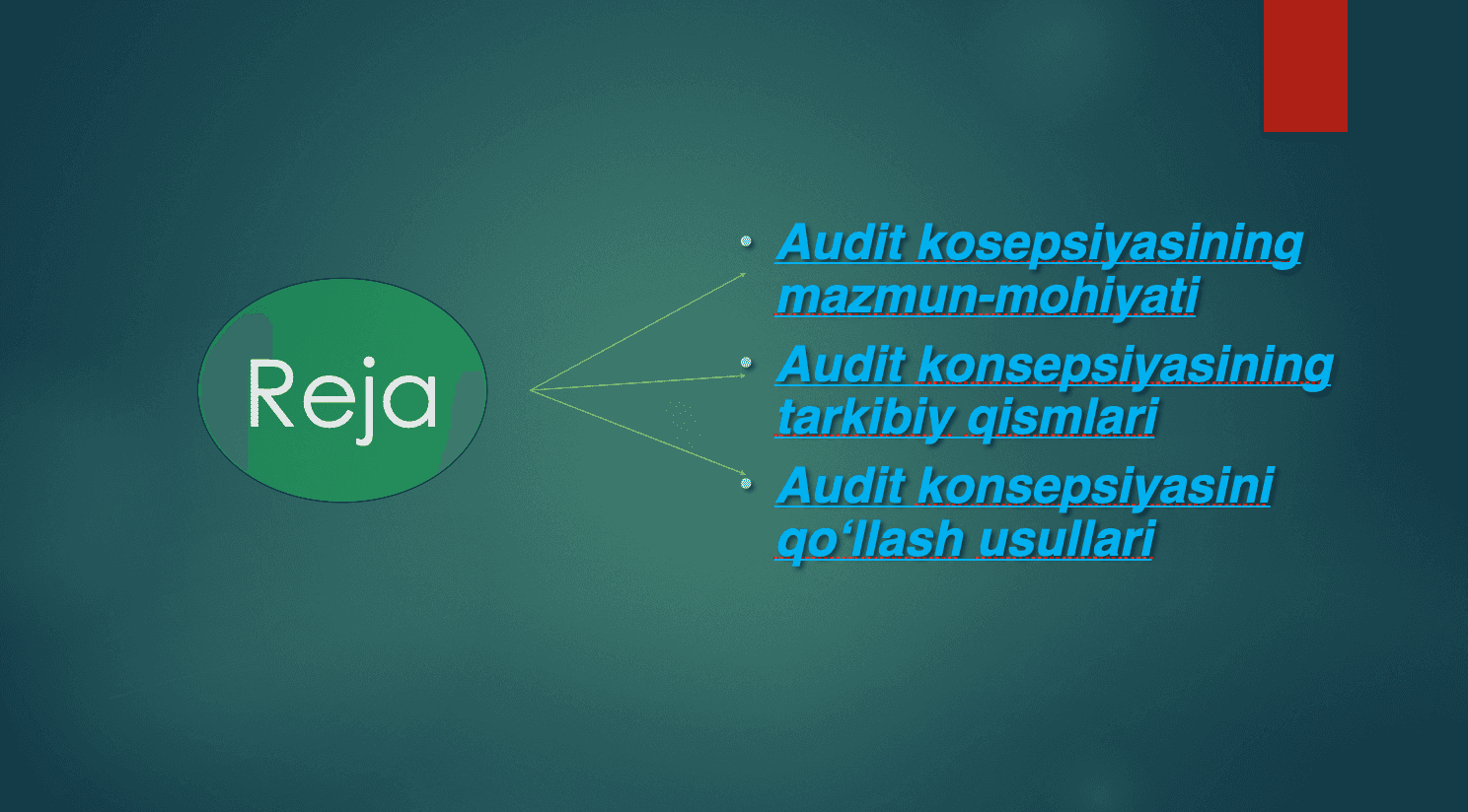 Audit konsepsiyasi va uni qo‘llash tartibi 2