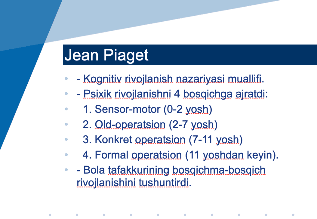 Inson Psixikasining Ontogenezda Rivojlanishi 4
