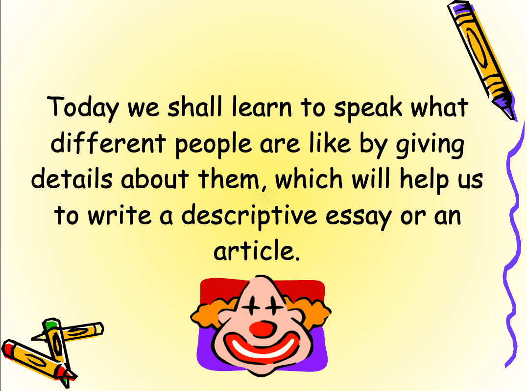 DESCRIBING PEOPLE 2