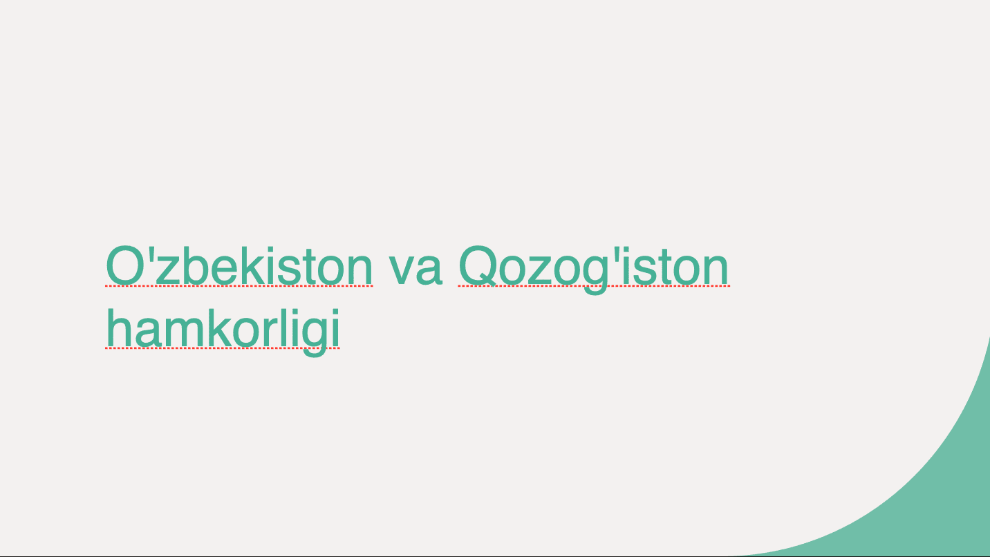 O'zbekiston va Qozog'iston hamkorligi 1