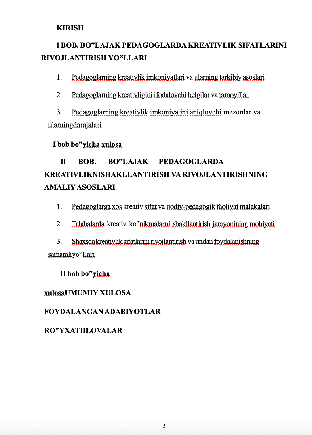 BO'LAJAK PEDAGOGLARDA KREATIVLIK SIFATLARINI RIVOJLANTIRISH YO‟LLARI 2