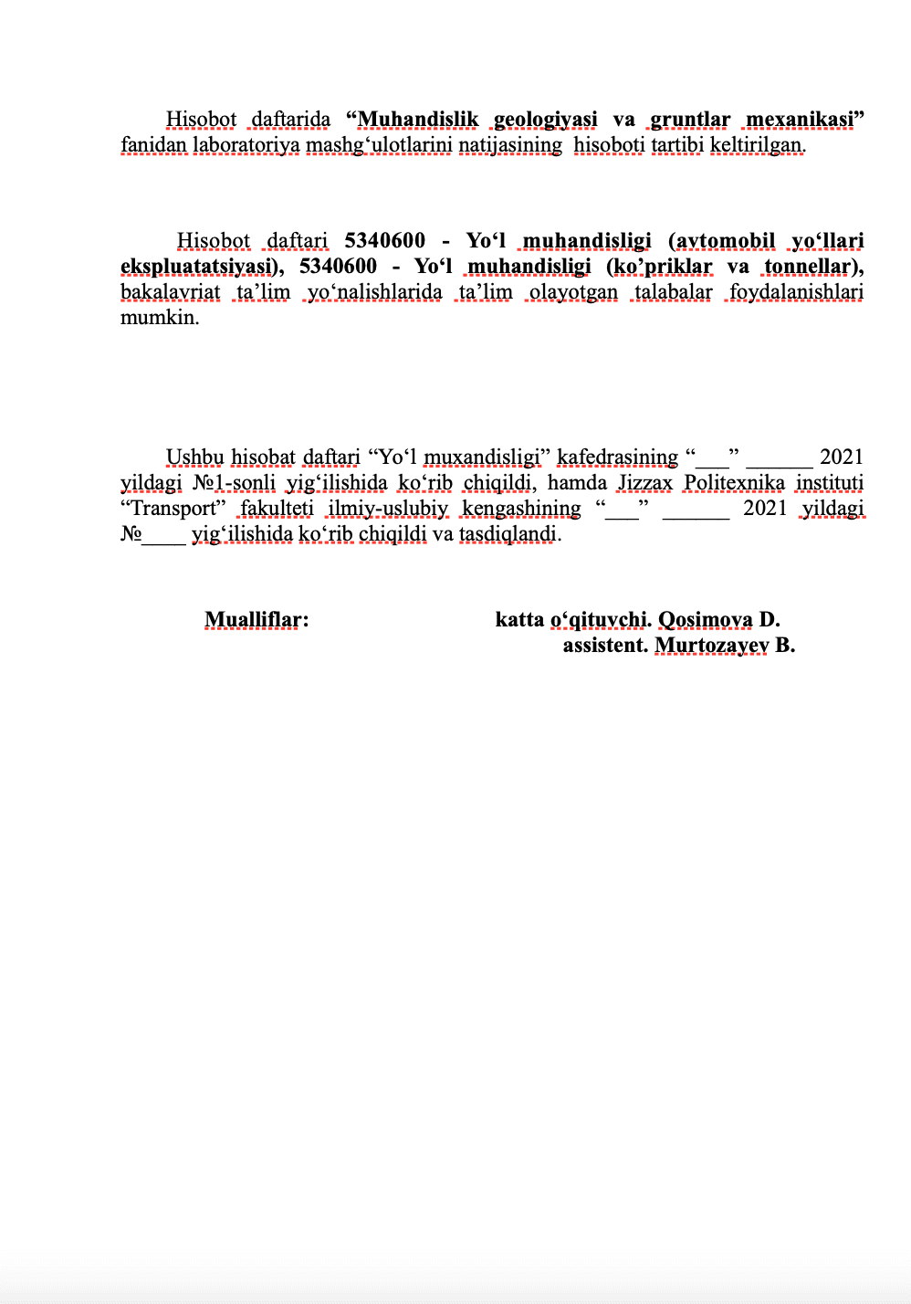 Muhandislik geologiyasi va gruntlar mexanikasi 2