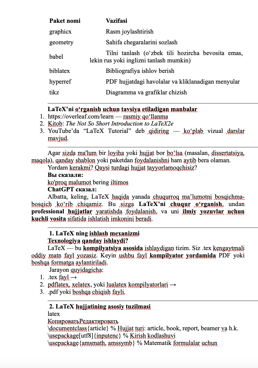 Latex dasturini o’rnatish va uning imkoniyatlari 3