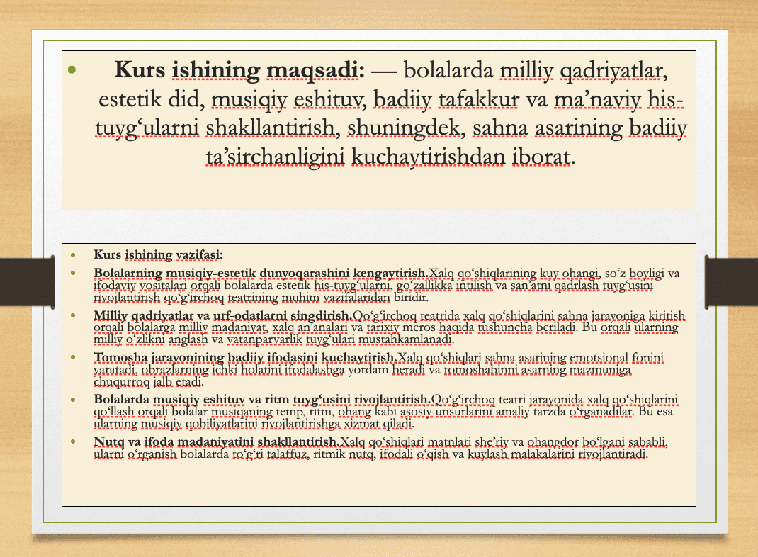 Qo‘g‘irchoq teatrida xalq qo‘shiqlaridan foydalanish 3