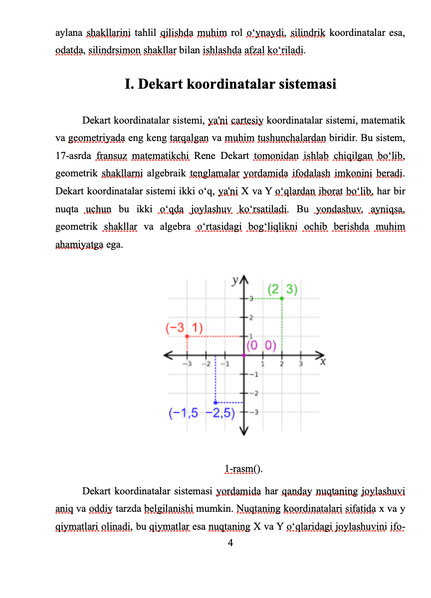 Koordinatalar sistemasi 4