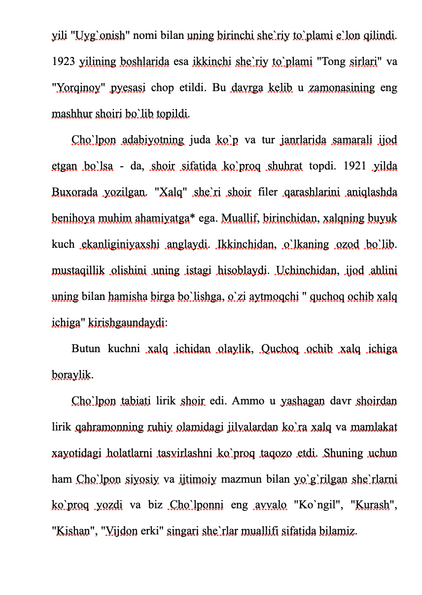Abdulhamid Cho`lpon hayoti va ijodi 3