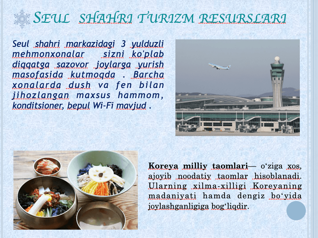 SEUL SHAHRIGA TUR PAKET 2