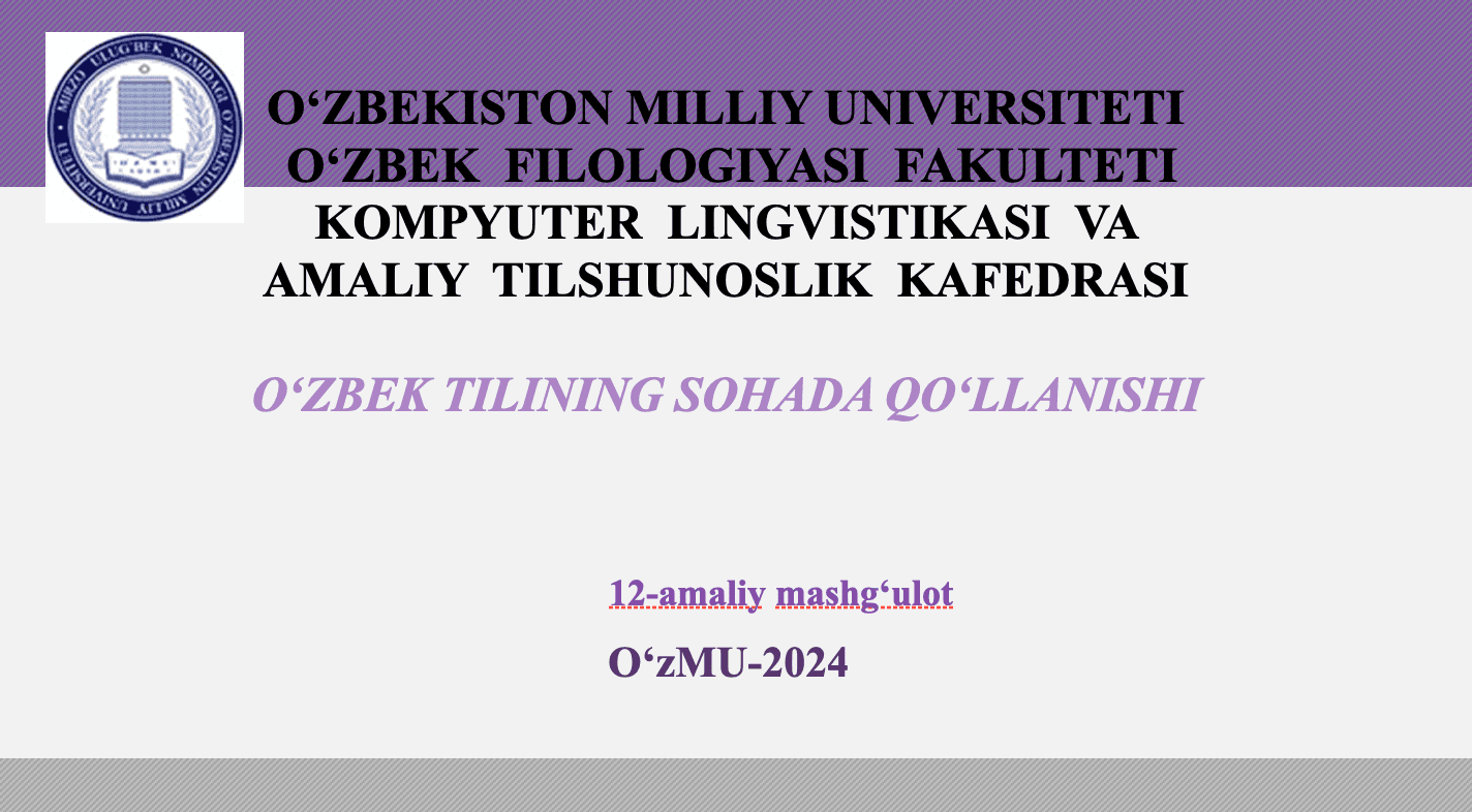 Alisher Navoiy ijodi Turk xalqlari adabiyotining yuksak cho'qqisi 1