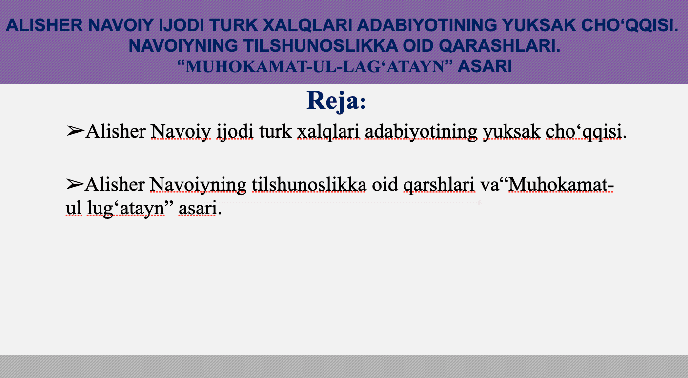 Alisher Navoiy ijodi Turk xalqlari adabiyotining yuksak cho'qqisi 2