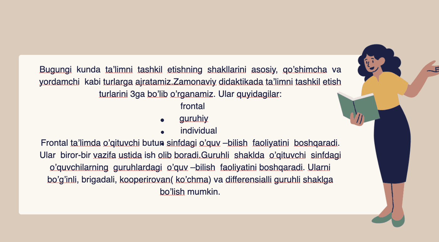 Dars -o'qitishning asosiy shakli sifatida 4