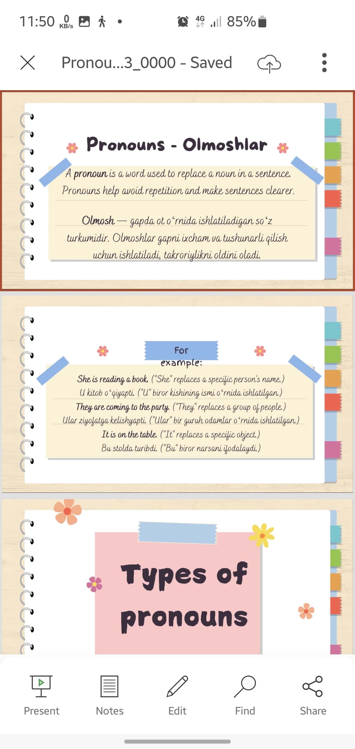 Pronouns. Olmoshlar. 2