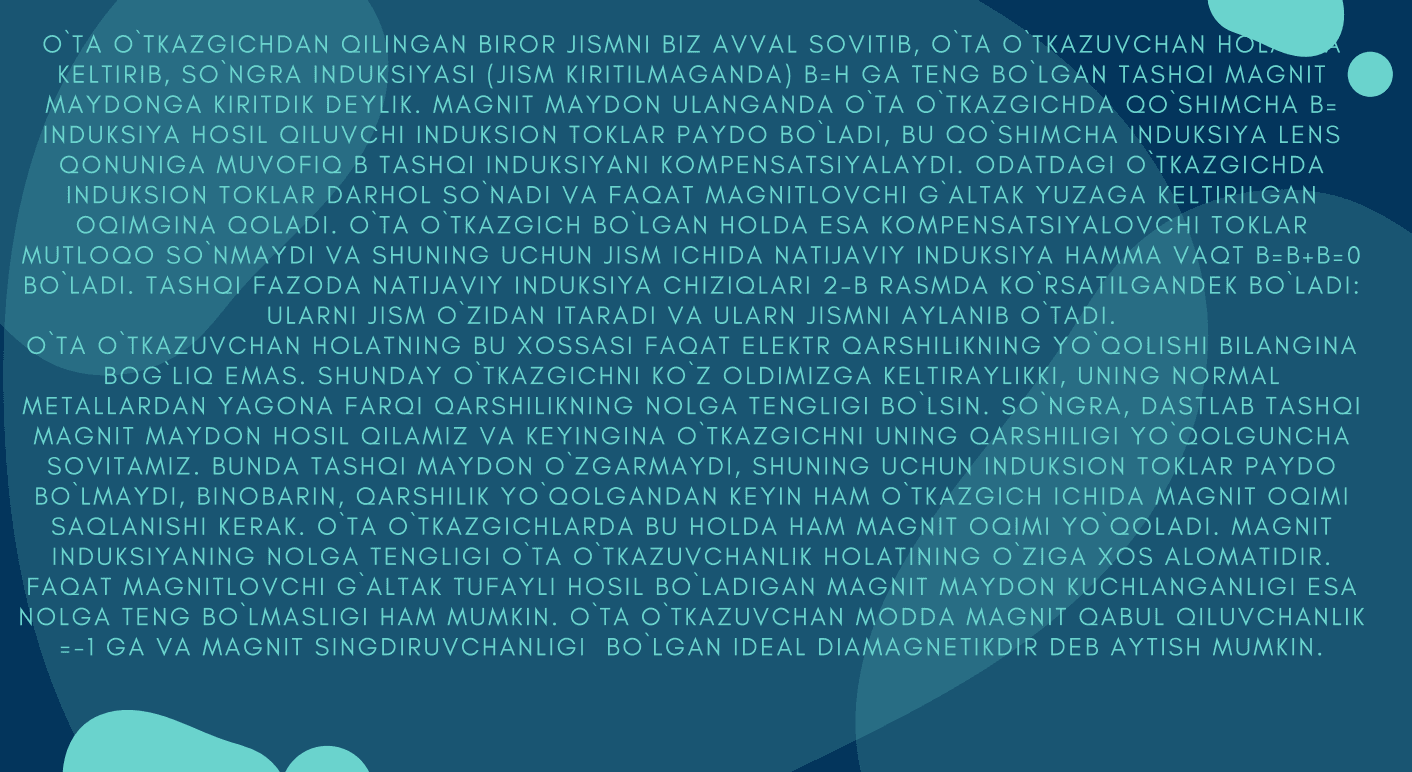 O'TA O'TKAZUVCHANLIK VA UNING KVANTOMEXANIKAVIY TALQINI 3