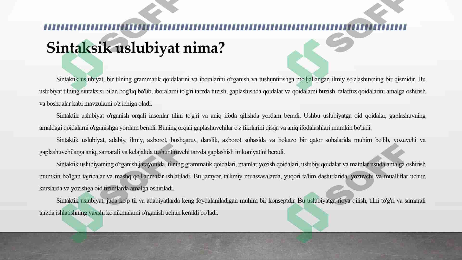 Sintaktik uslubiyat Fan:Nutq madaniyati va uslubiyat asoslari 3