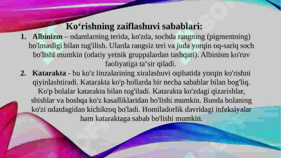 SENSOR NUQSONLI BOLALARNI INKLYUZIV TA‘LIM SHAROITIDA O‘QITISH VA TARBIYALASH 6