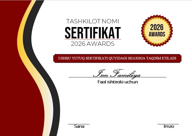Sertifikat, Certificate, Сертификат 1