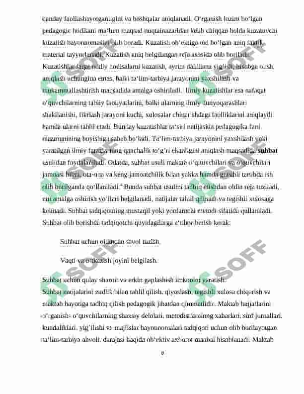 Maktab hujjatlarini o‘rganish va uni tahlil qilish 8