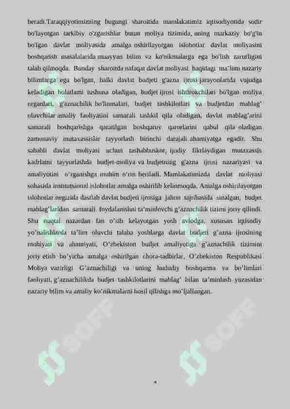 Toshkent shahar g'aznachilik xizmati boshqarmasining asosiy vazifalari, tizimi, funksiyalari 4
