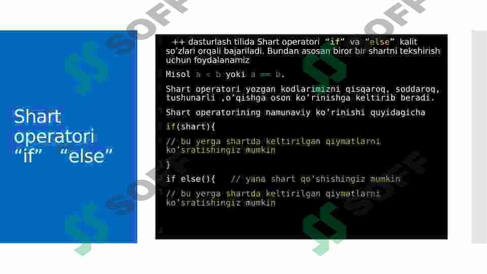 C++ shart operatorlari #if #else 2