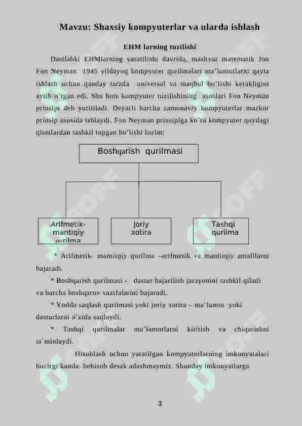 Shaxsiy kompyuterlar 3